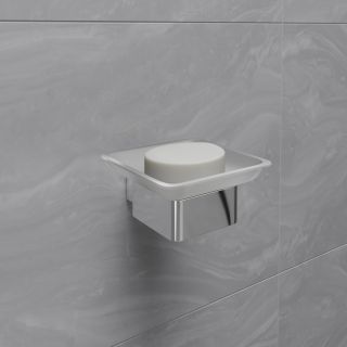 Мыльница Lemark Smooth Line 9741016 с держателем хром